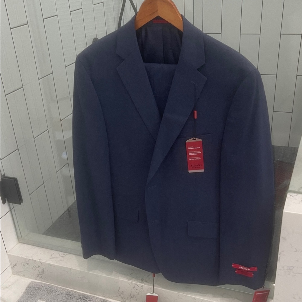 NWT Men's Alfani Slim Fit Navy Suit